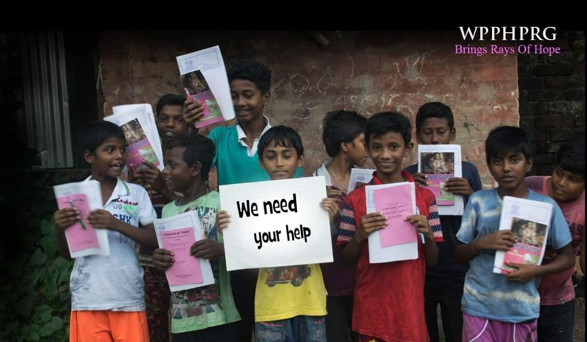 Children holding learning supplies